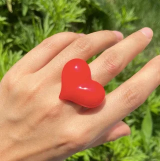 Unique Gold Rings For Special Gifts-Small Heart Ring