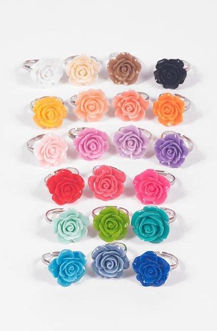 Luxury Gold Rings For Special Occasions-Rose Ring (21 Colors)