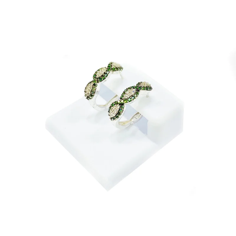 Custom Earrings With Your Initials-Diamond Infinity Earrings (14K).