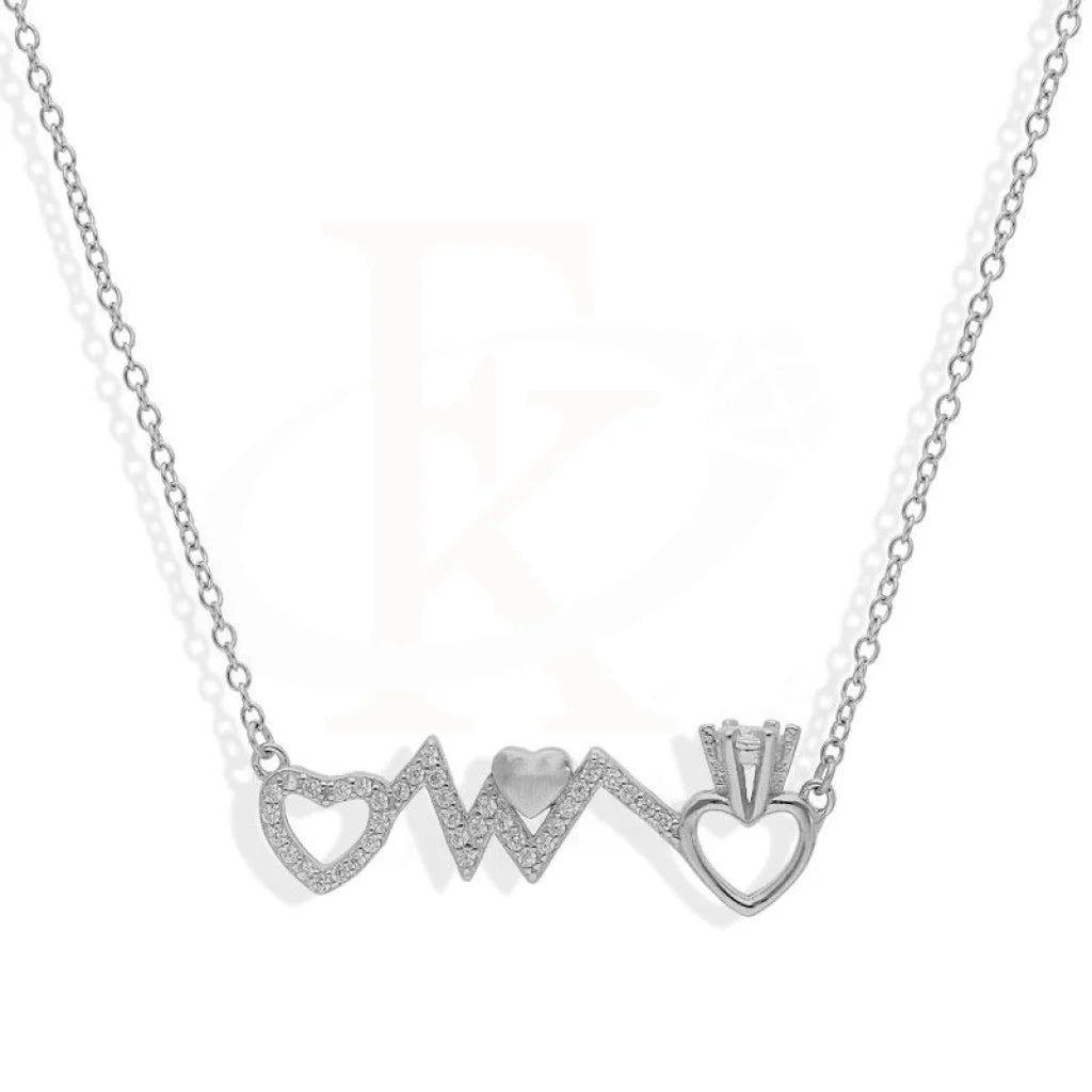 Personalized Gold Chain Necklace For Brides-Sterling Silver 925 Heartbeat Necklace - FKJNKLSL2197