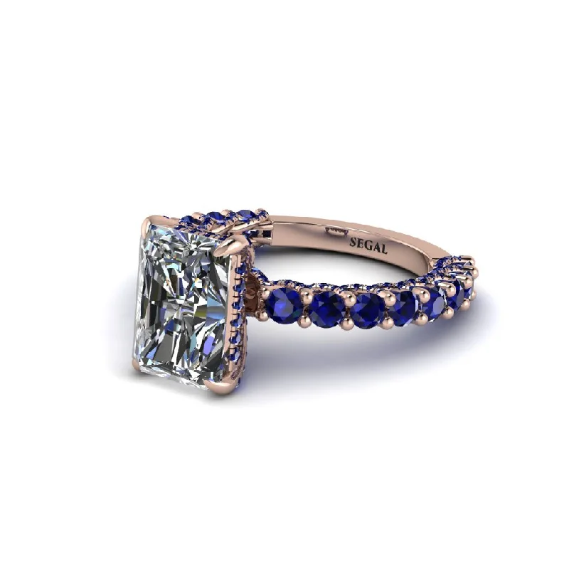 Custom Sapphire Engagement Rings For Brides-Vintage Radiant Cut Diamond Engagement Ring - Renee No. 62