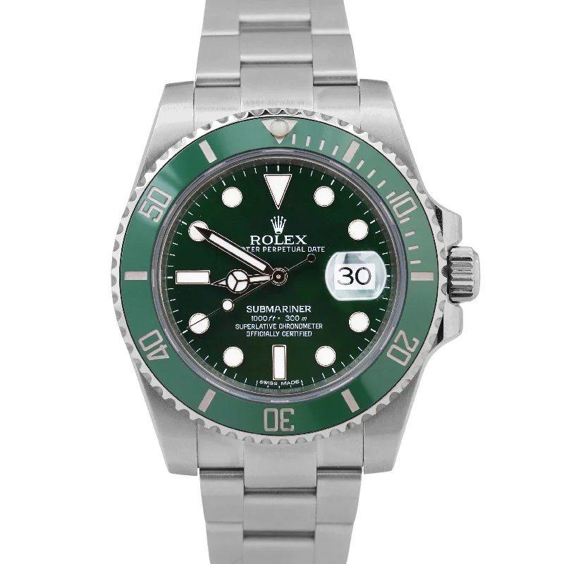 Unique Watches With Vintage Styles-2024 CPO PAPERS Rolex Submariner HULK Ceramic Steel Green 40mm 116610 LV BOX