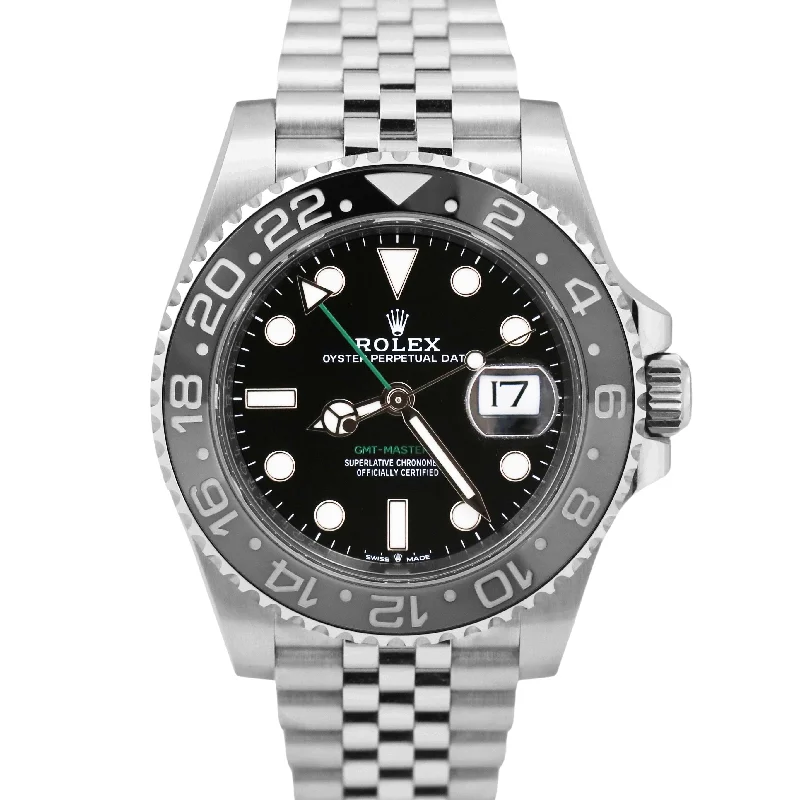 Luxury Watches With Rose Gold Accents-NEW AUGUST 2024 Rolex GMT-Master II BRUCE WAYNE Jubilee Ceramic 126710 GRNR BOX