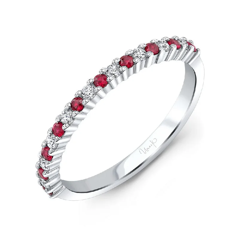 Luxury Engagement Rings For Timeless Proposals-Uneek Precious Collection Straight Round Ruby Fashion Ring