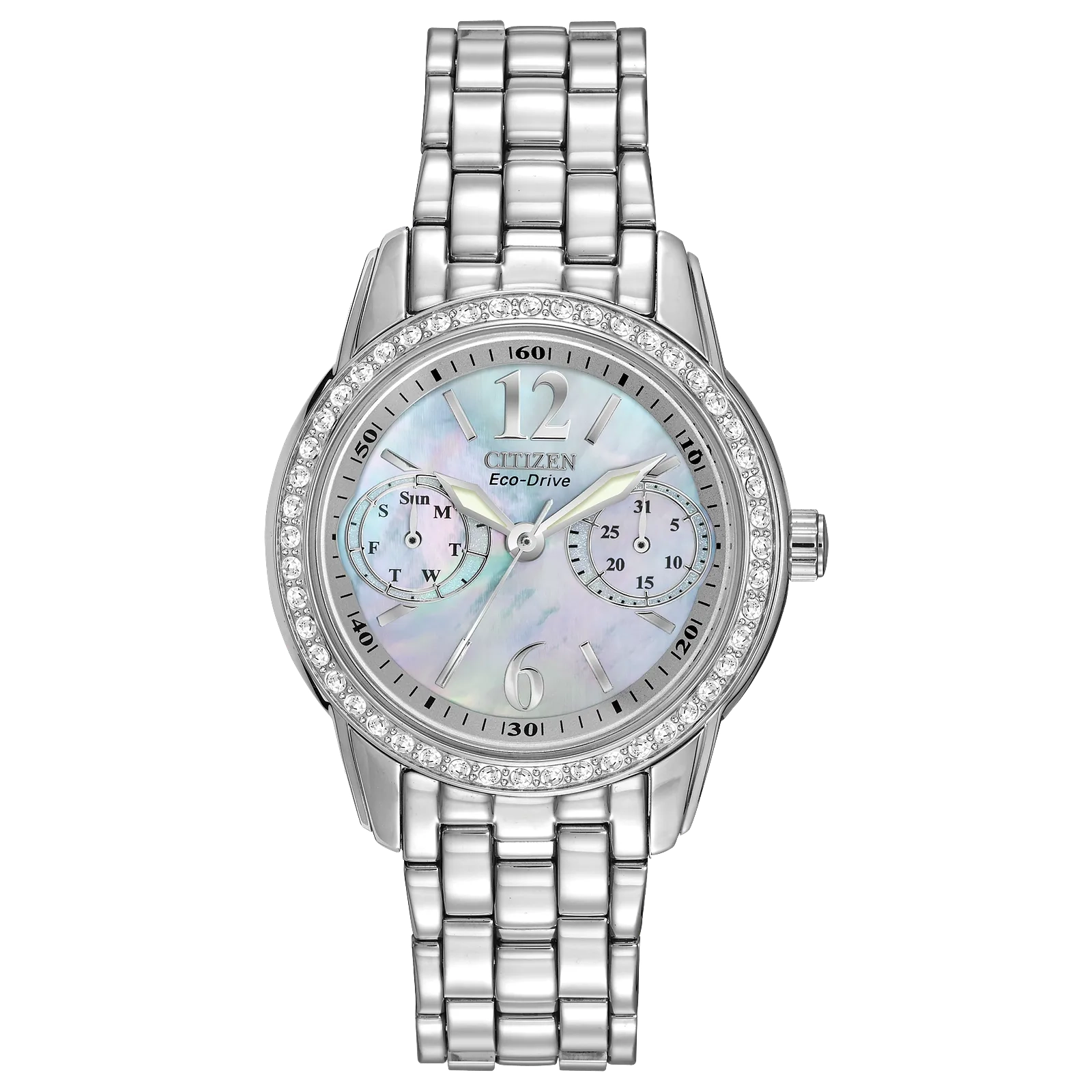 Sports Watches For Water Sports-Citizen Eco-Drive Silhouette Crystal FD1030-56Y