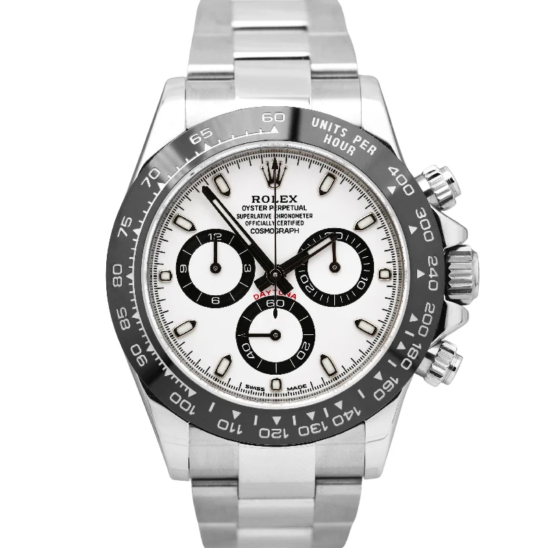 Women’s Designer Watches With Leather Bands-MINT 2022 Rolex Daytona Cosmograph 116500 LN Ceramic White PANDA 40mm Watch BOX