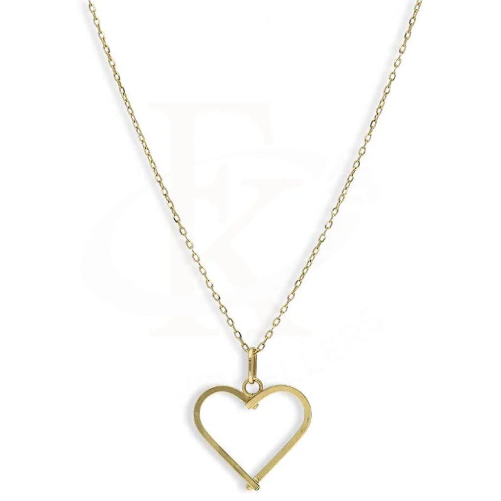 Custom Gold Necklace For Personalized Gifts-Gold Necklace (Chain With Heart Pendant) 18KT - FKJNKL18K3157