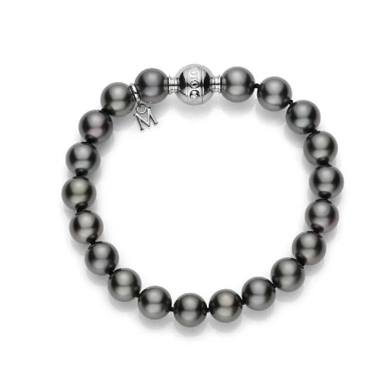 Designer Charm Bracelets For Teens-Black South Sea Cultured Pearl Bracelet