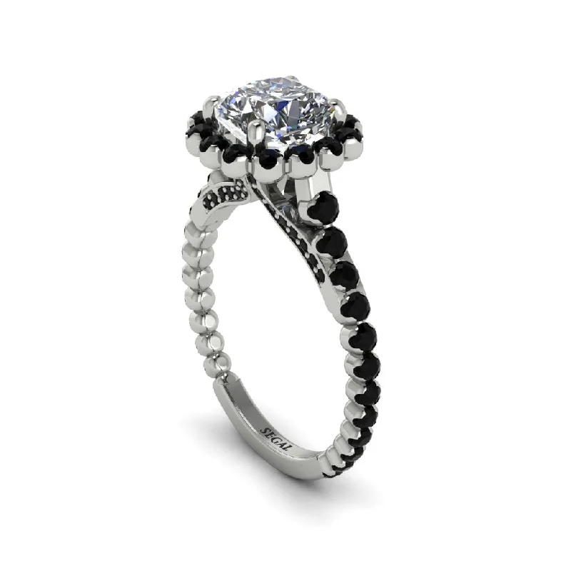 Simple Diamond Rings For Engagement Day-Modern Diamond Cushion Cut Engagement Ring - Uma No. 33