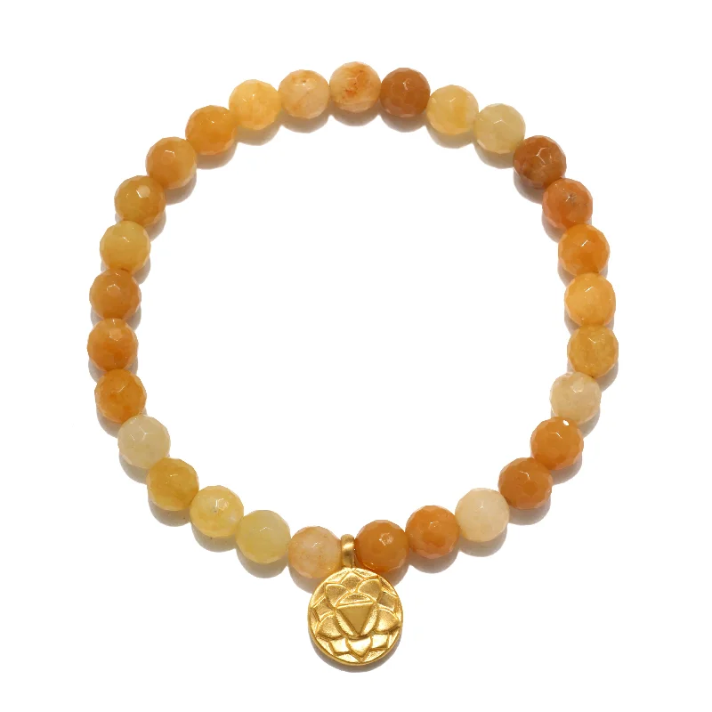 Men’s Fashion Bracelets For Every Occasion-Solar Plexus Chakra Yellow Jade Stretch Bracelet