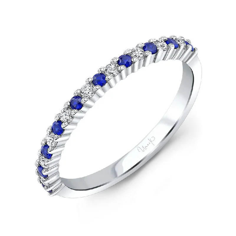 Unique Sapphire Rings For Wedding Day-Uneek Precious Collection Straight Round Blue Sapphire Fashion Ring