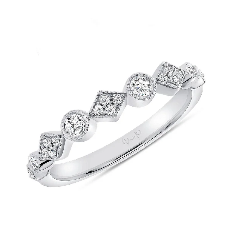 Elegant Diamond Wedding Bands For Bridesmaids-Uneek Stackable Collection 1-Row Fashion Ring