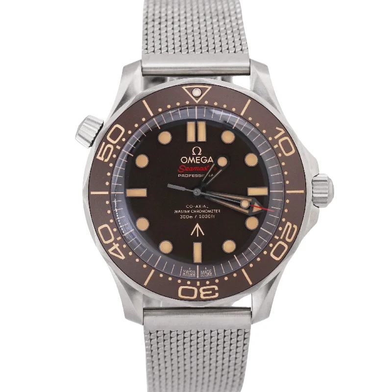 Affordable Watches With Simple Designs-2021 PAPERS Omega Seamaster NO TIME TO DIE 42mm Titanium 210.90.42.20.01.001 BOX