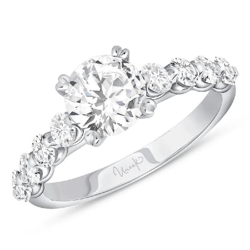 Trendy Stacking Rings For Special Occasions-Uneek Us Collection Straight Round Engagement Ring