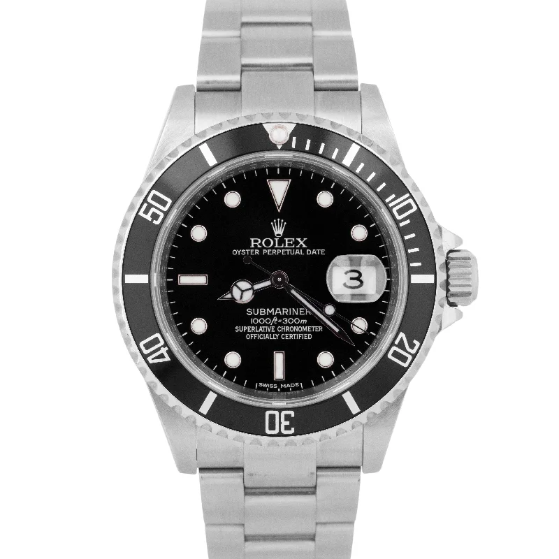 Smart Watches With Fitness Features-UNPOLISHED 2008 PAPERS Rolex Submariner Date 40mm REHAUT Steel 16610 Watch BOX