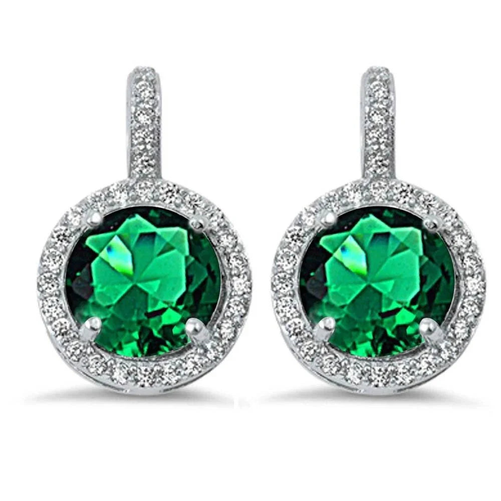 Elegant Long Drop Earrings For Wedding Day-Emerald Drop Earrings