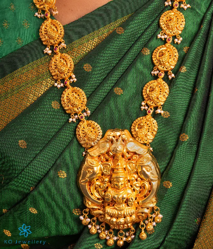 Luxury Gold Necklace For Fashion Week-The Devanshi Silver Lakshmi Necklace