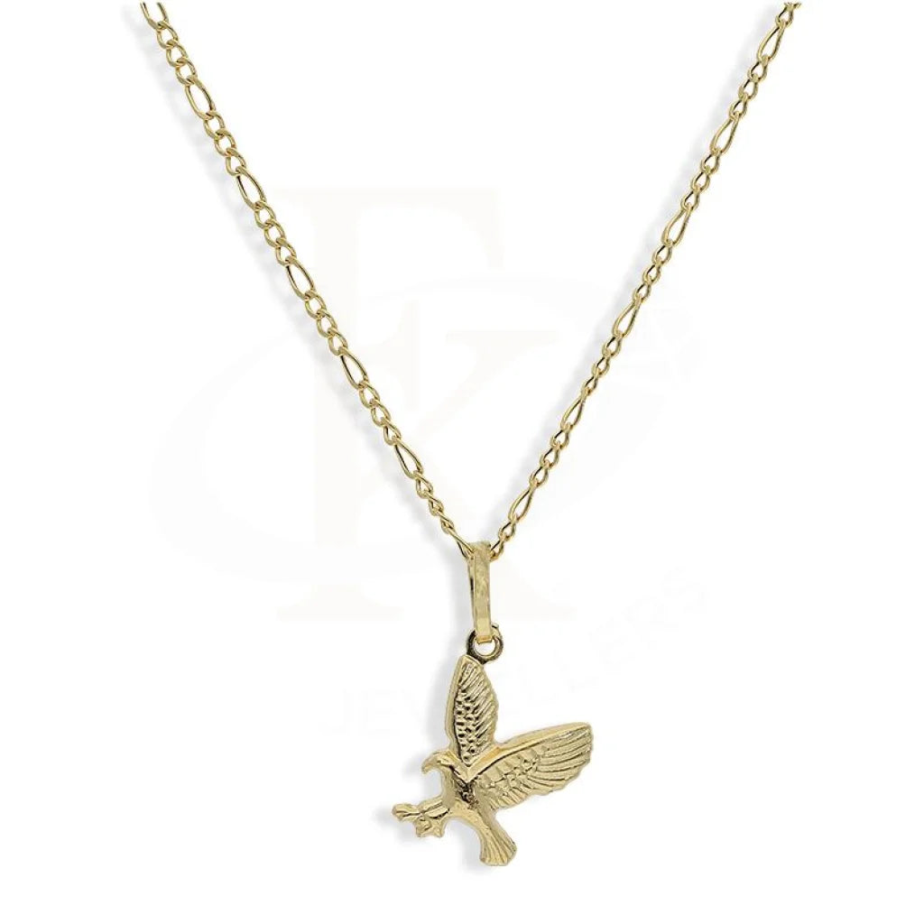 Classic Gold Chain Necklace For Brides-Gold Necklace (Chain with Eagle Shaped Pendant) 18KT - FKJNKL18K2245