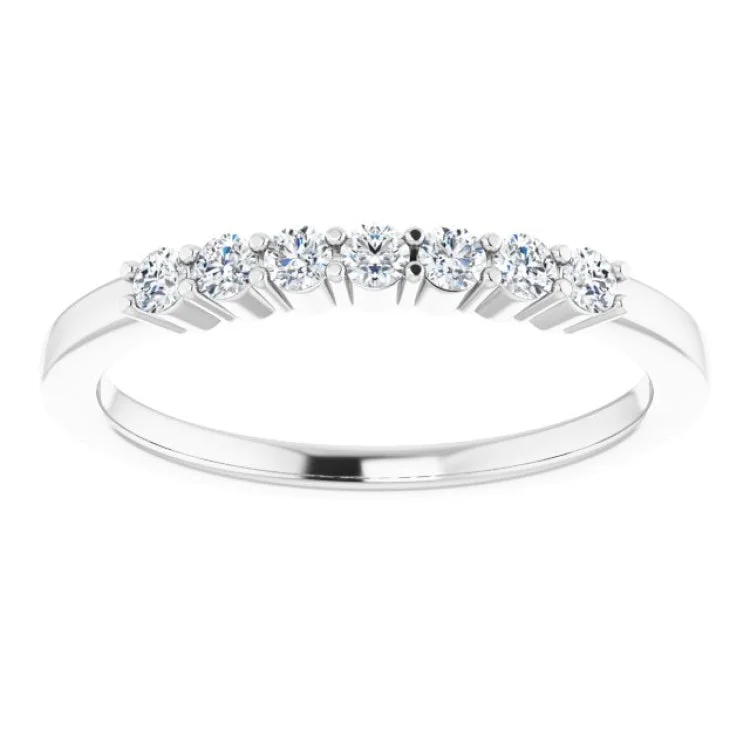 Unique Gemstone Engagement Rings For Bridesmaids-14K White 1/5 CTW Natural Diamond Anniversary Band