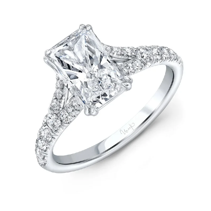 Trendy Titanium Rings For Wedding Day-Uneek Signature Collection Split Radiant Diamond Engagement Ring