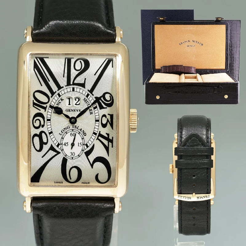 Elegant Women’s Watches For Evening Events-MINT Franck Muller Long Island 1200 S6 GG Rose Gold Watch Big Date Box