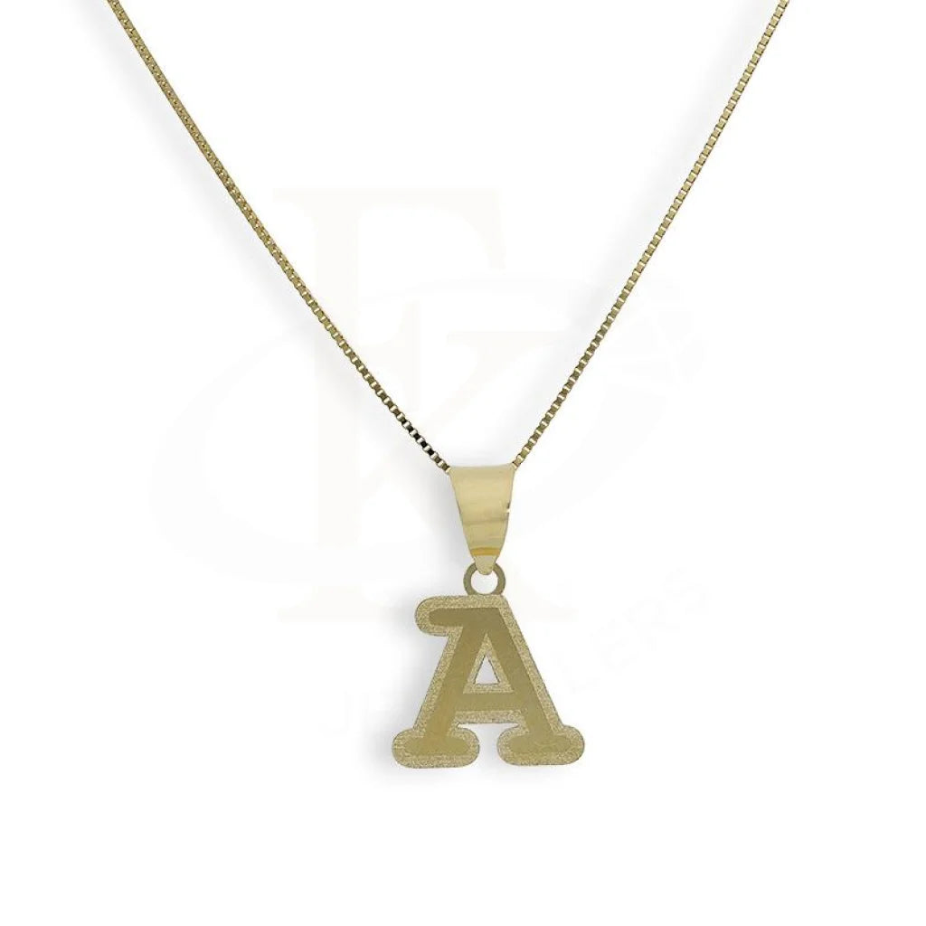 Handcrafted Silver Pendant Necklace For Fashionistas-Gold Necklace (Chain with Alphabet Pendant) 18KT - FKJNKL18K2260