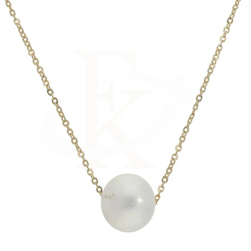 Sparkling Sapphire Necklace For Weddings-Pearl Necklace in 18KT Gold - FKJNKL18K2012