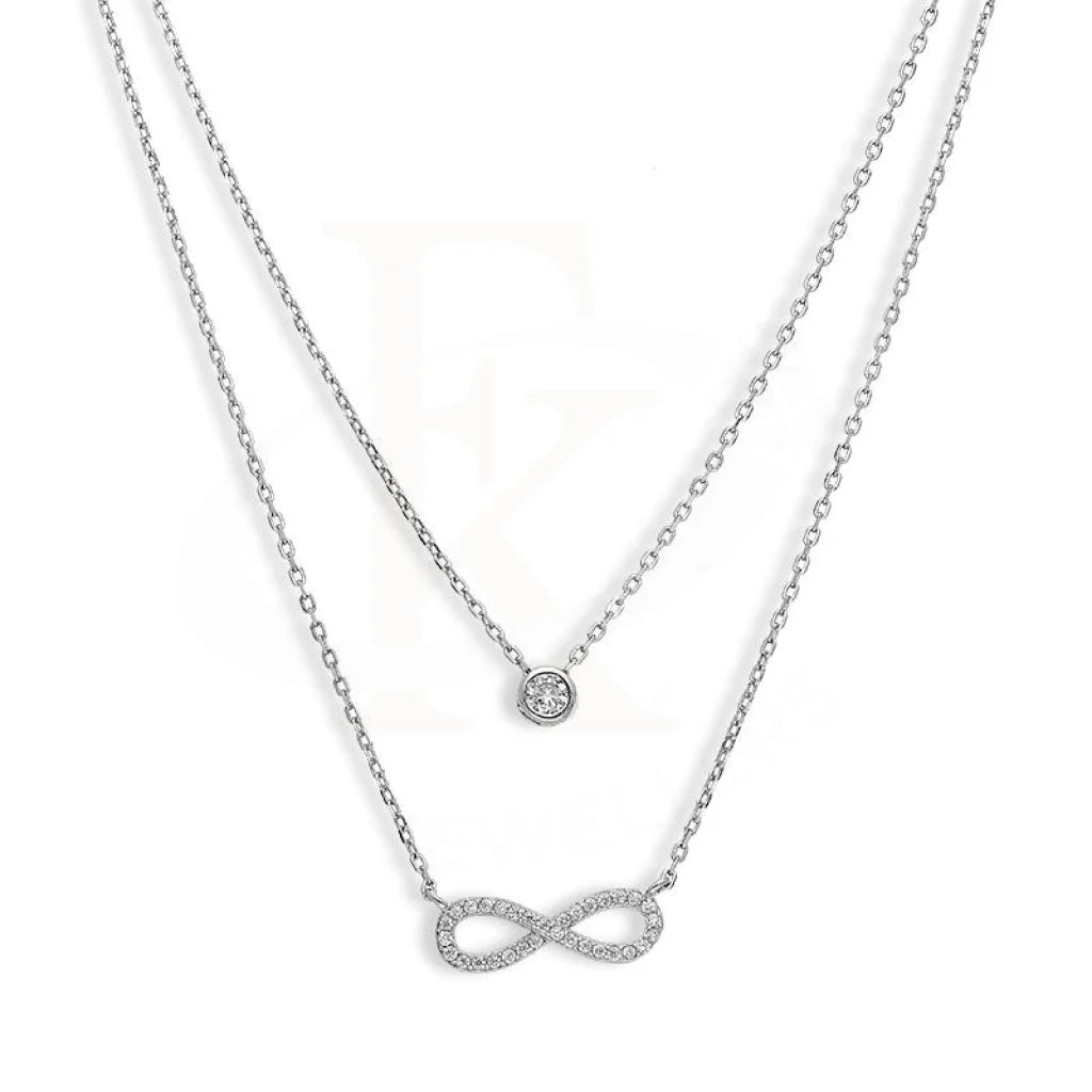 Custom Gemstone Necklace For Custom Gifts-Sterling Silver 925 Infinity Necklace - FKJNKLSL2701