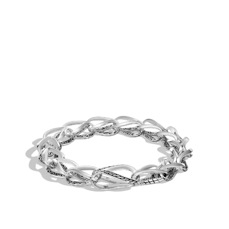 Adjustable Metal Bracelets For Men-Asli Classic Chain Link Silver Link Bracelet