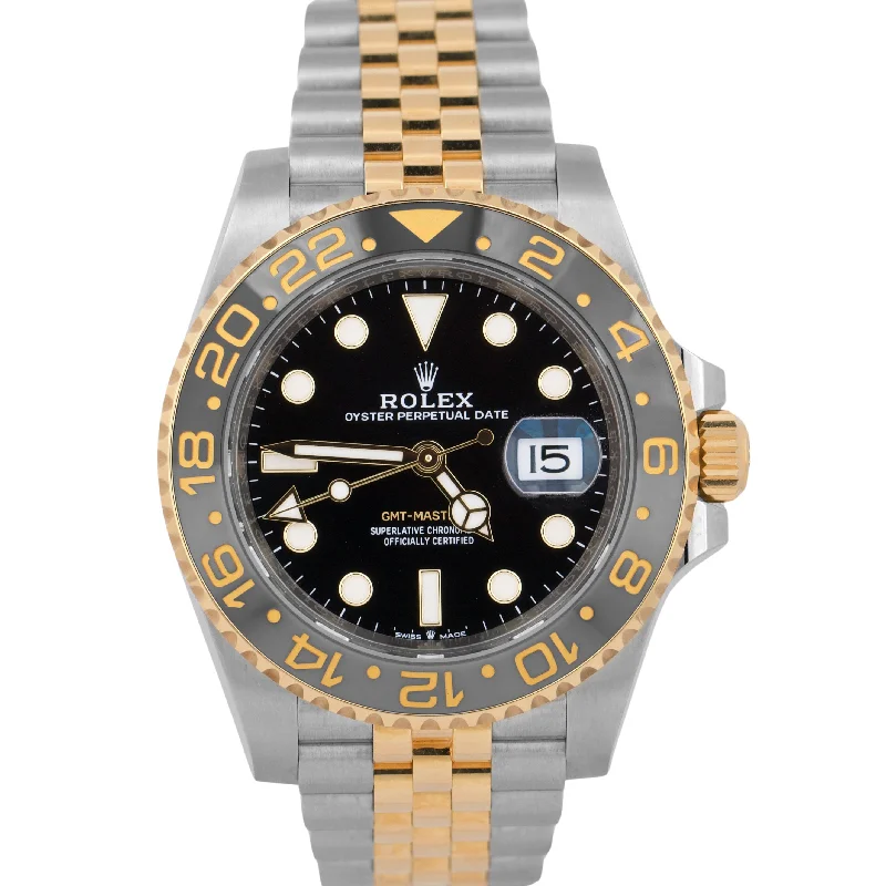 Comfortable Watches With Silicone Straps-NEW 2023 PAPERS Rolex GMT-Master II 18K Gold 40mm Black JUBILEE 126713 GRNR BOX