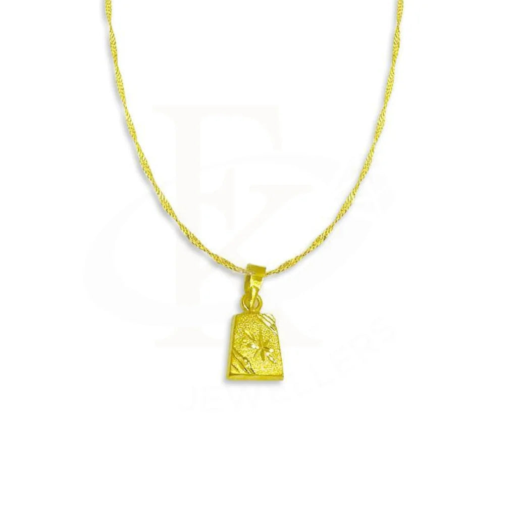 Handcrafted Silver Necklace For Fashion-Gold Necklace (Chain with Pendant) 18KT - FKJNKL1482