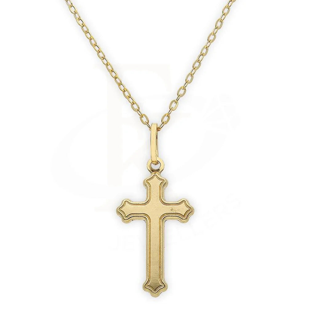 Custom Gold Necklace For Personalized Gifts-Gold Necklace (Chain with Cross Pendant) 18KT - FKJNKL18K2416