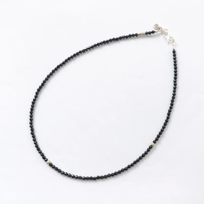 Custom Gemstone Necklace For Anniversary-PHADUA / Black onyx bead necklace