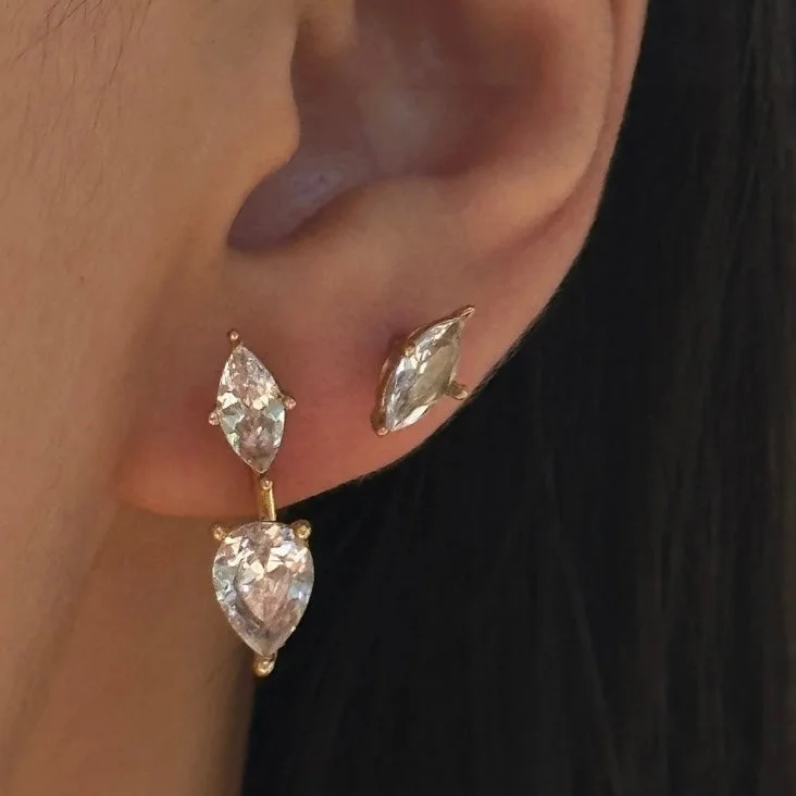 Custom Hoop Earrings For Brides-CHAN SUTT WATER RESISTANT - THE EVELYN EARRINGS