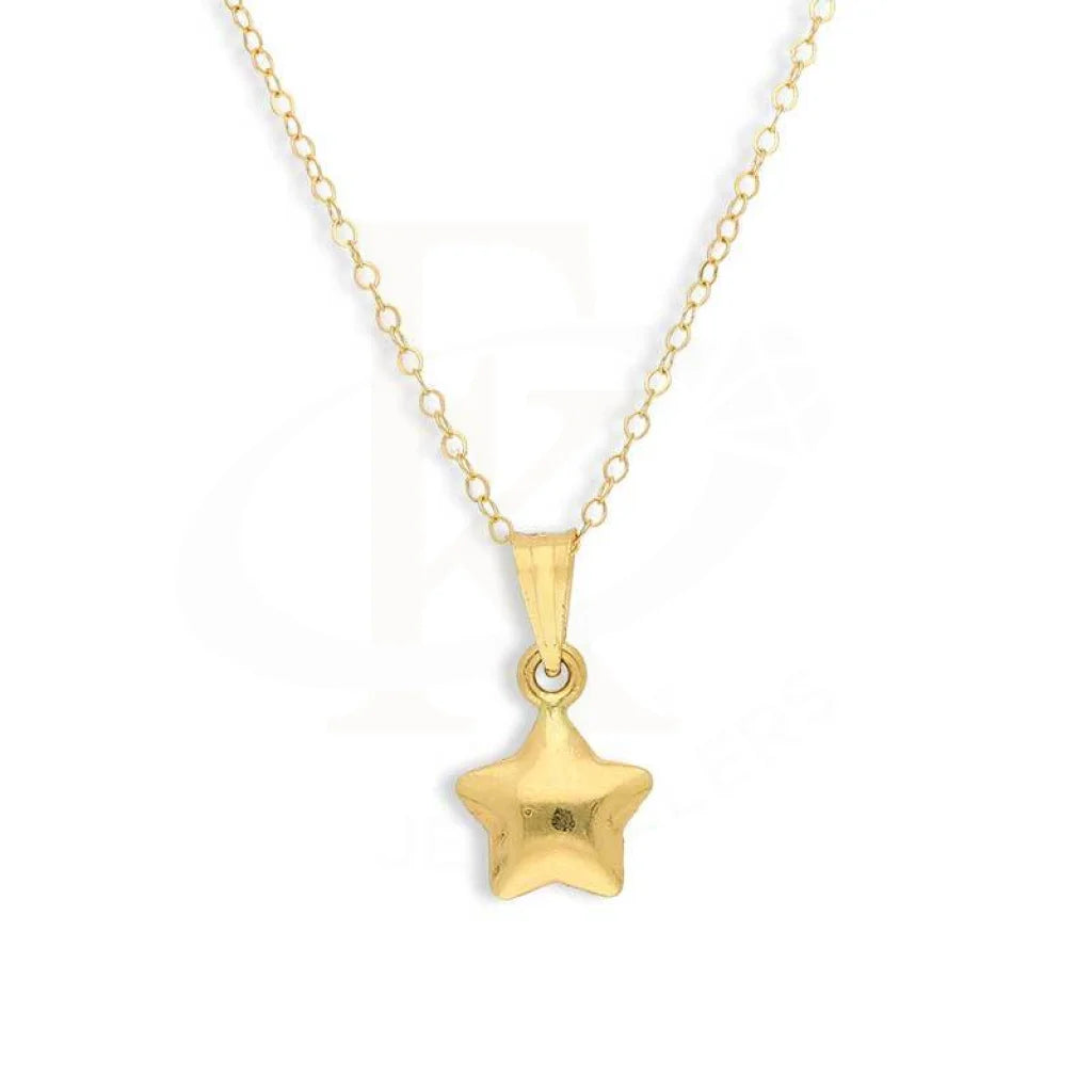 Classic Bar Necklace For Fashion-Gold Necklace (Chain with Star Pendant) 18KT - FKJNKL18K2845