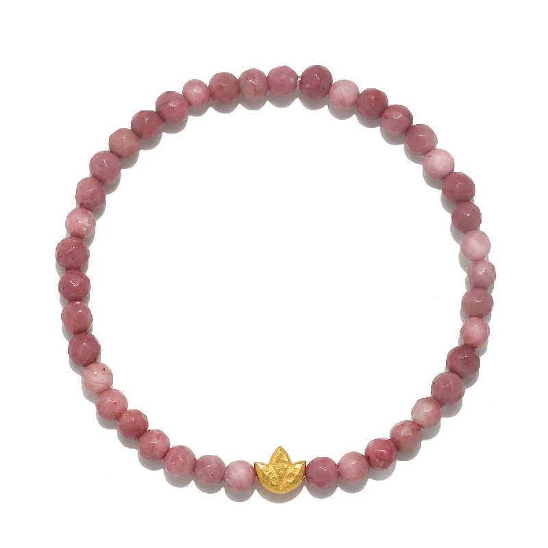 Custom Initial Bracelets For Women-Healing Journey Rhodonite Stretch Bracelet