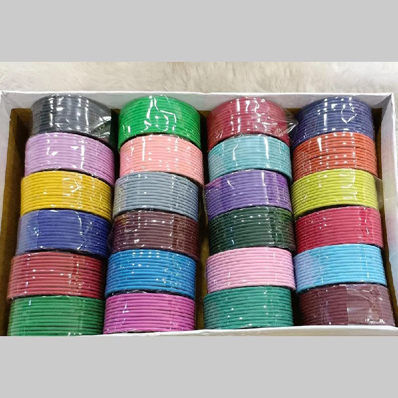 Personalized Custom Wedding Bangles For Groomsmen-Pooja Bangles Multi Color Bangles Combo Set (Assorted Color )