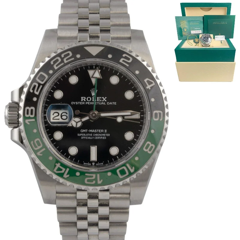 Classic Watches For Corporate Wear-2023 Rolex GMT-Master II Sprite Green LEFTY Steel Jubilee Watch 126720 VTNR