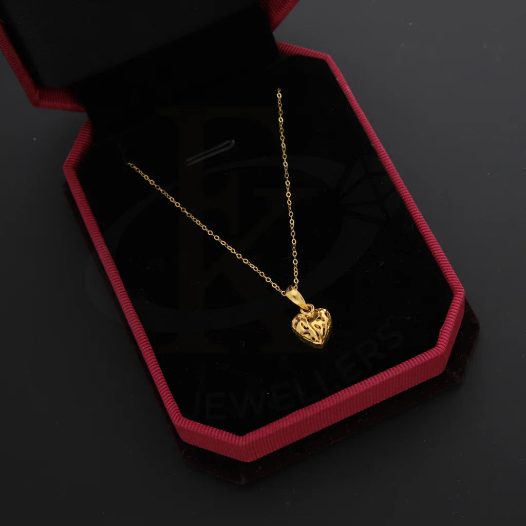 Personalized Family Necklace For Gifts-Gold Hollow Heart Shaped Necklace 21KT - FKJNKL21KM8668