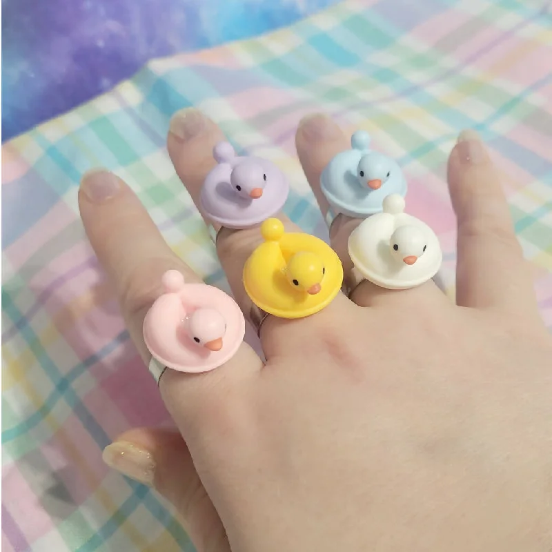 Sparkling Diamond Wedding Rings For Special Days-Rubber Ducky Innertube Ring (5 Colors)