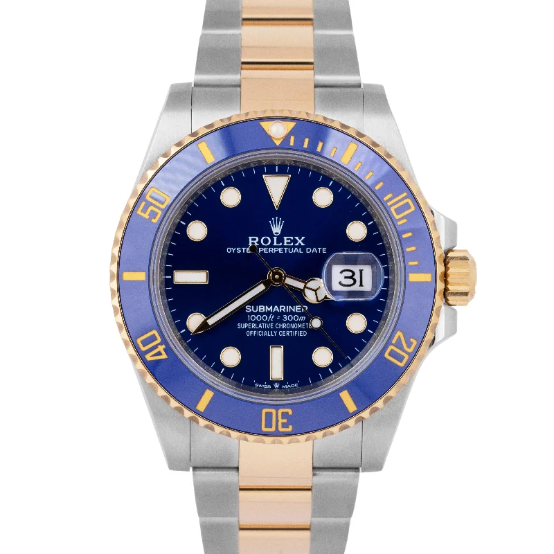 Comfortable Digital Watches For Men-UNWORN 2024 PAPERS Rolex Submariner Date 41 Ceramic Two-Tone Gold 126613 LB BOX