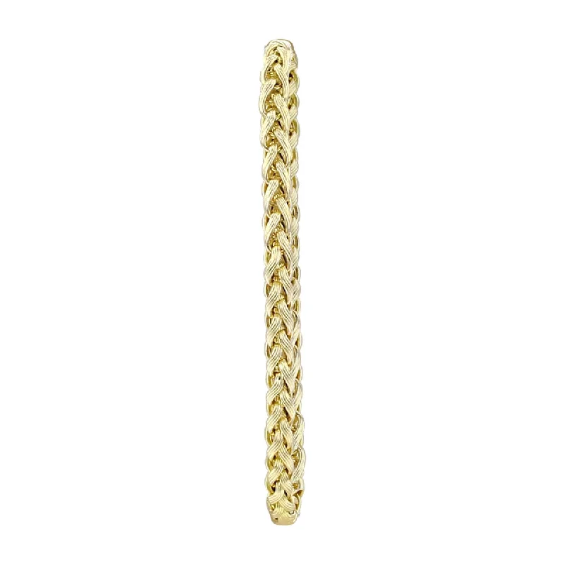 Braided Friendship Bracelets For Kids-7-Inch 14K Yellow Gold Interwoven Bracelet