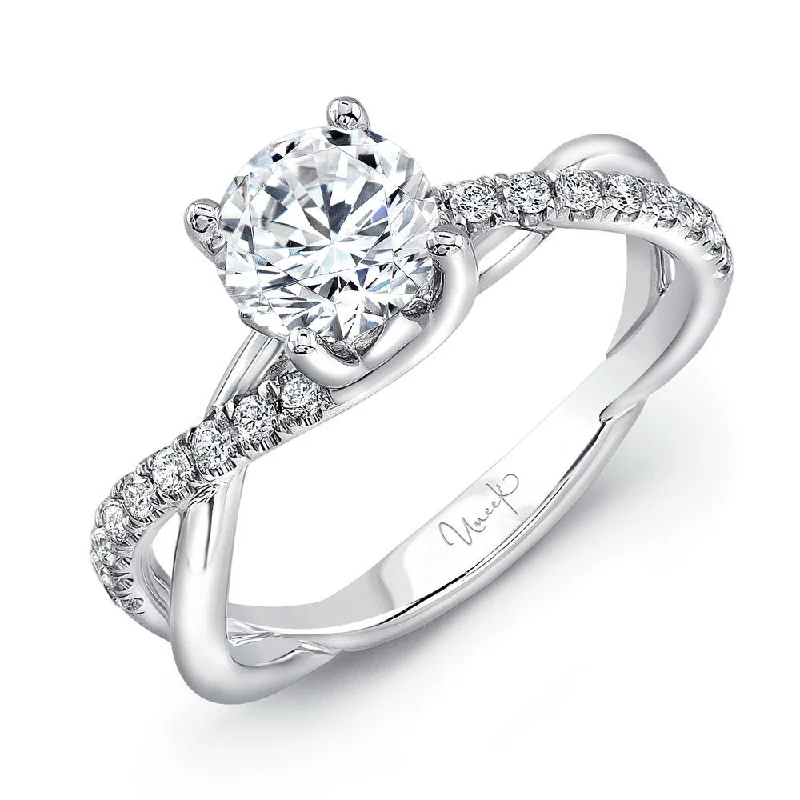 Luxury Engagement Rings For Custom Proposals-Uneek Infinity Collection Twist Round Engagement Ring