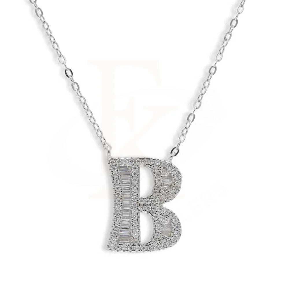 Simple Gold Pendant Necklace For Bridesmaids-Sterling Silver 925 Alphabet Necklace - FKJNKLSL2946