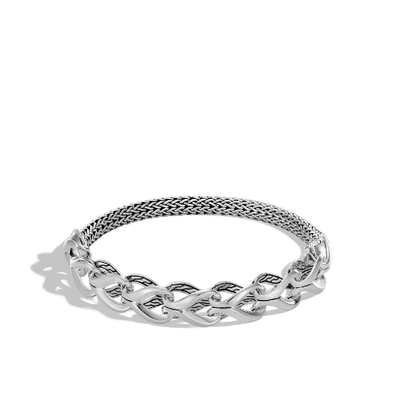 Affordable Beaded Bracelets For Teens-Asli Classic Chain Link Silver Half Link Bracelet