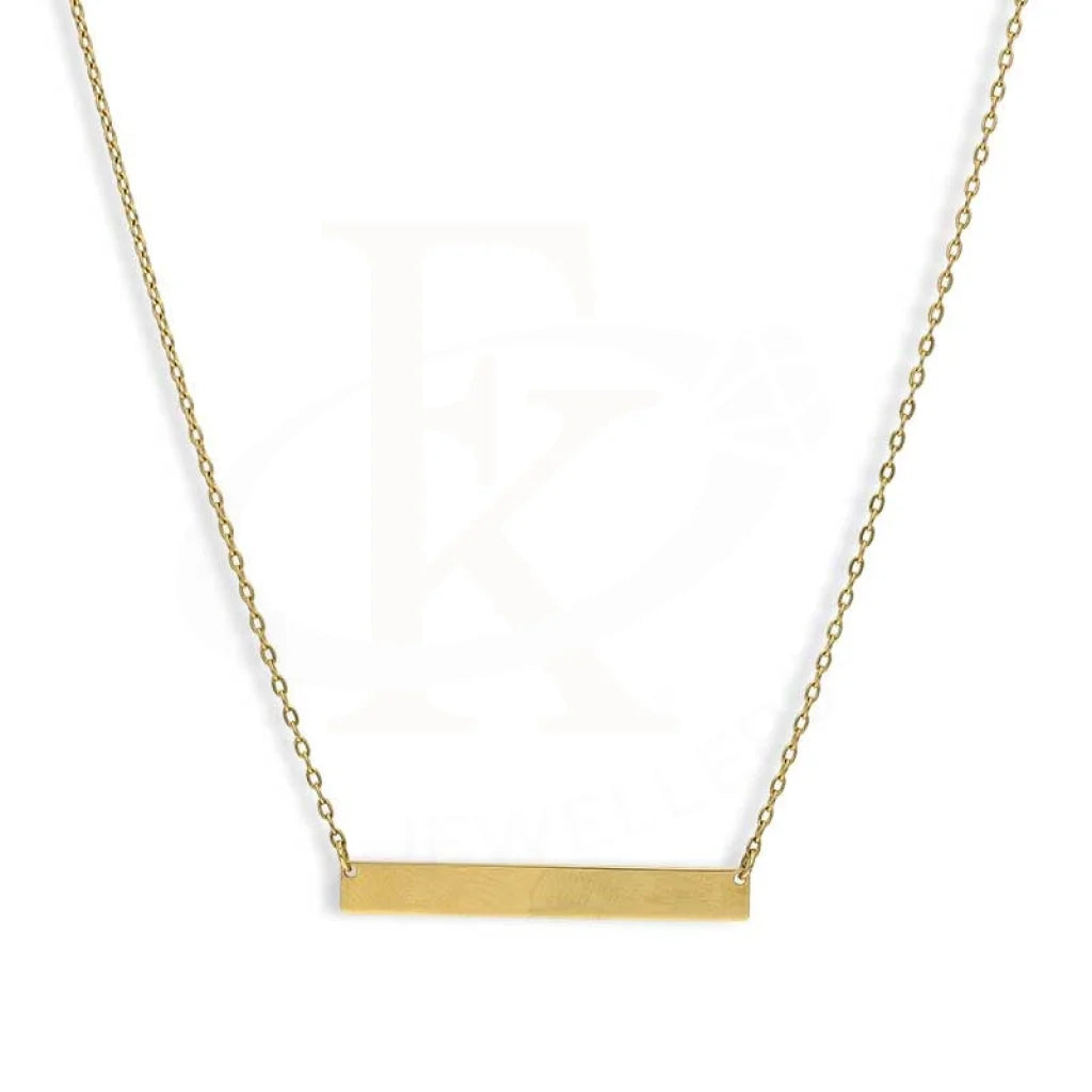 Simple Bar Necklace For Minimalist Style-Gold Name Bar Necklace 18KT - FKJNKL18K3150