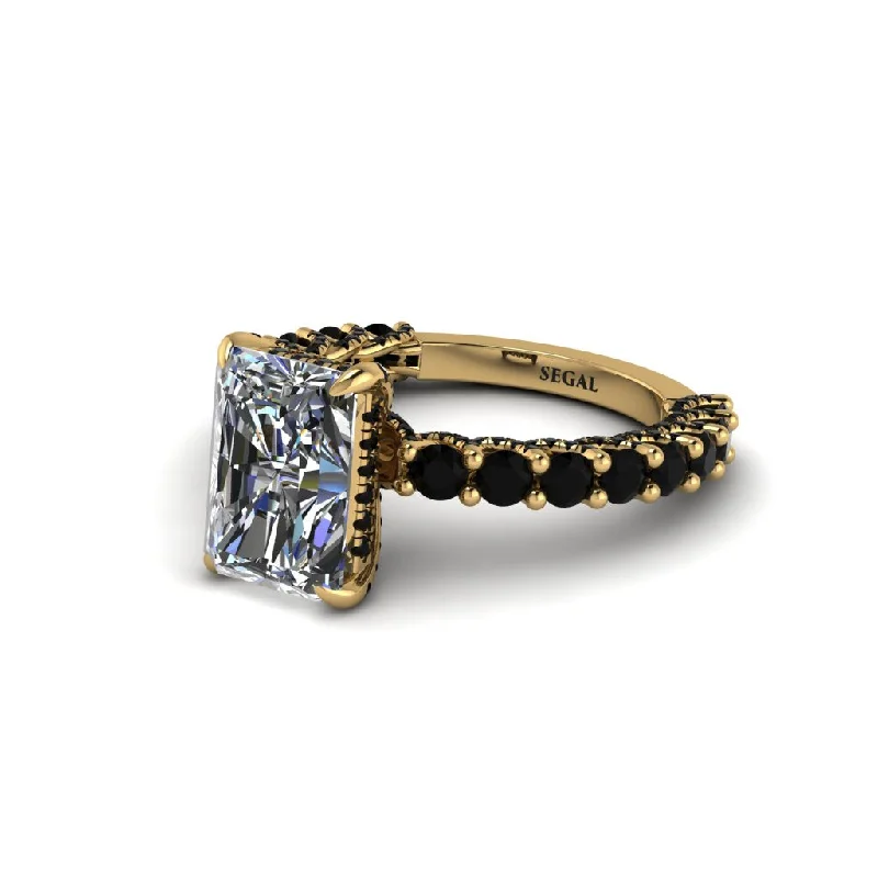 Sparkling Sapphire Rings For Special Gifts-Vintage Radiant Cut Diamond Engagement Ring - Renee No. 31