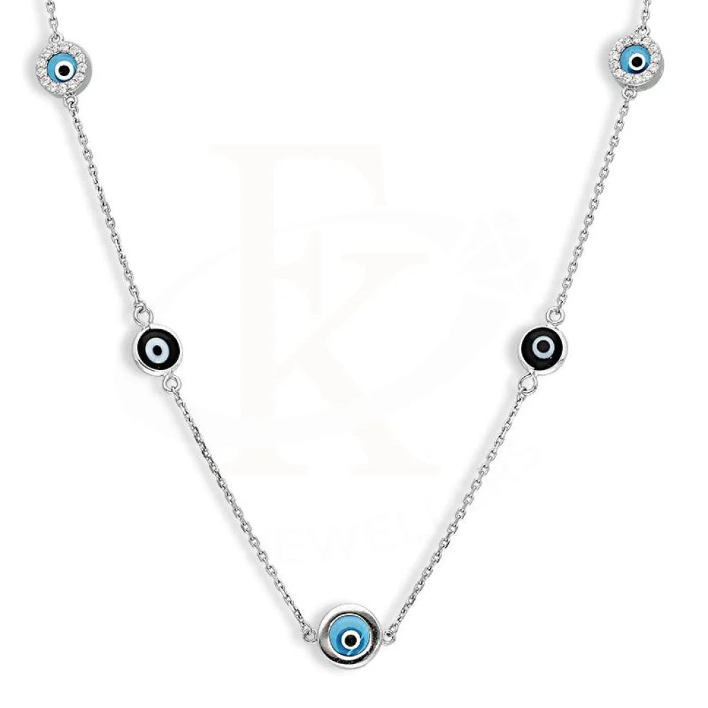 Personalized Family Pendant Necklace For Gifts-Sterling Silver 925 Evil Eye Necklace - FKJNKLSL2642