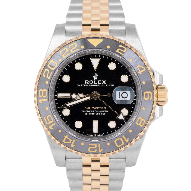 Luxury Watches With Diamonds-NEW JUNE 2024 PAPERS Rolex GMT-Master II Two-Tone Ceramic 40mm 126713 GRNR BOX