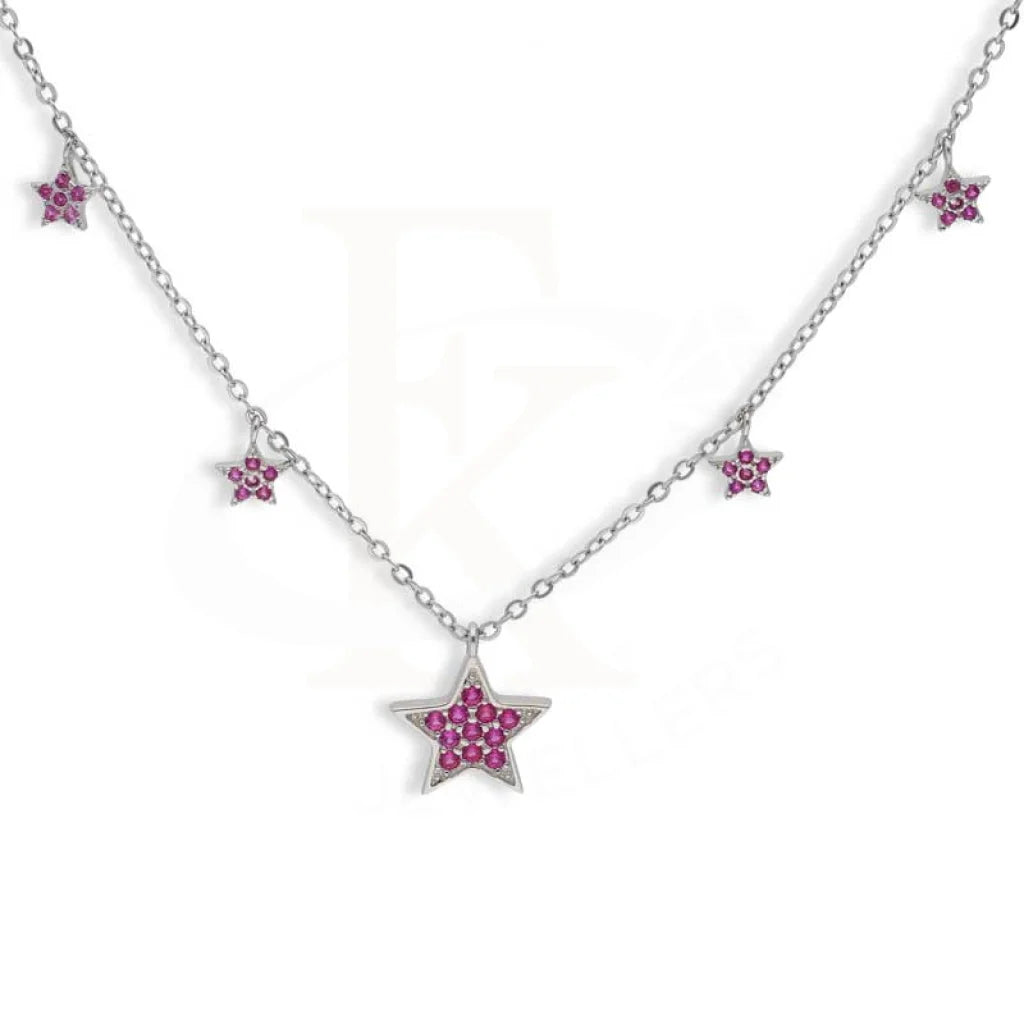 Personalized Chain Necklace For Daily Wear-Sterling Silver 925 Stars Shaped Necklace - FKJNKLSL2964